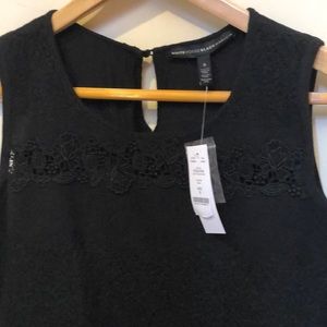 WHBM  NWT textured floral lined sleeveless top